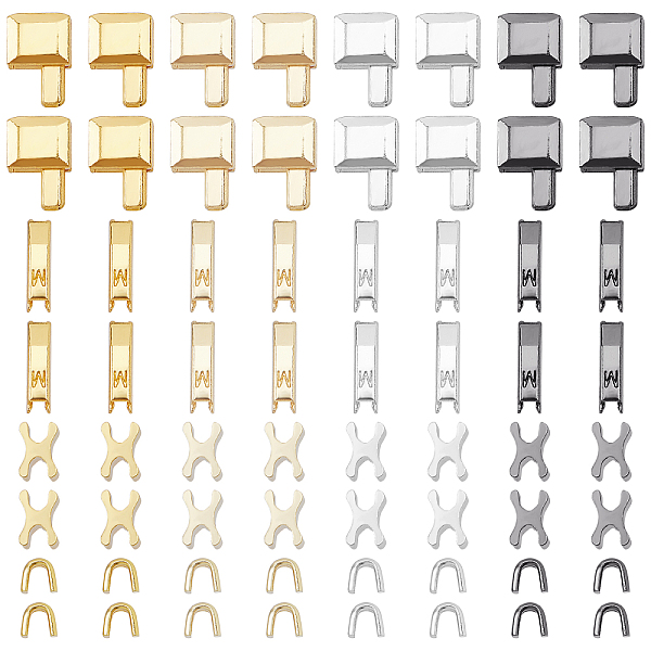 PandaHall Clothing Accessories, Brass Zipper Repair Down Zipper Stopper and Plug, Mixed Color, 6x9x5mm, 5x6x5mm, 16sets Brass
PandaHall Clothing Accessories, Brass Zipper Repair Down Zipper Stopper and Plug, Mixed Color, 6x9x5mm, 5x6x5mm, 16sets Brass
