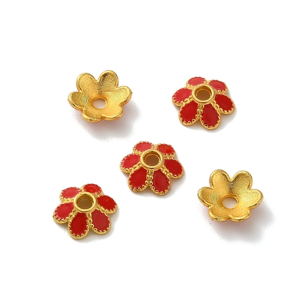 PandaHall Alloy Enamel Beads Caps, Lead Free & Cadmium Free, Multi-Petal Flower, Red, 8x2.6mm, Hole: 1.5mm Alloy+Enamel Red
PandaHall Alloy Enamel Beads Caps, Lead Free & Cadmium Free, Multi-Petal Flower, Red, 8x2.6mm, Hole: 1.5mm Alloy+Enamel Red