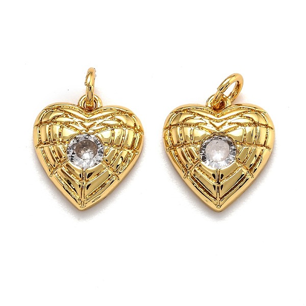 PandaHall Brass Micro Pave Cubic Zirconia Pendants, Long-Lasting Plated, with Jump Rings, Heart, Golden, 13x12x3mm, Hole: 3mm Brass+Cubic..., Clear
PandaHall Brass Micro Pave Cubic Zirconia Pendants, Long-Lasting Plated, with Jump Rings, Heart, Golden, 13x12x3mm, Hole: 3mm Brass+Cubic..., Clear