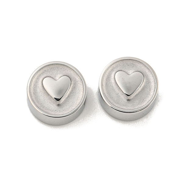 PandaHall 304 Stainless Steel Beads, Flat Round with Heart, Stainless Steel Color, 8x3.5mm, Hole: 2mm 304 Stainless Steel Flat Round
PandaHall 304 Stainless Steel Beads, Flat Round with Heart, Stainless Steel Color, 8x3.5mm, Hole: 2mm 304 Stainless Steel Flat Round