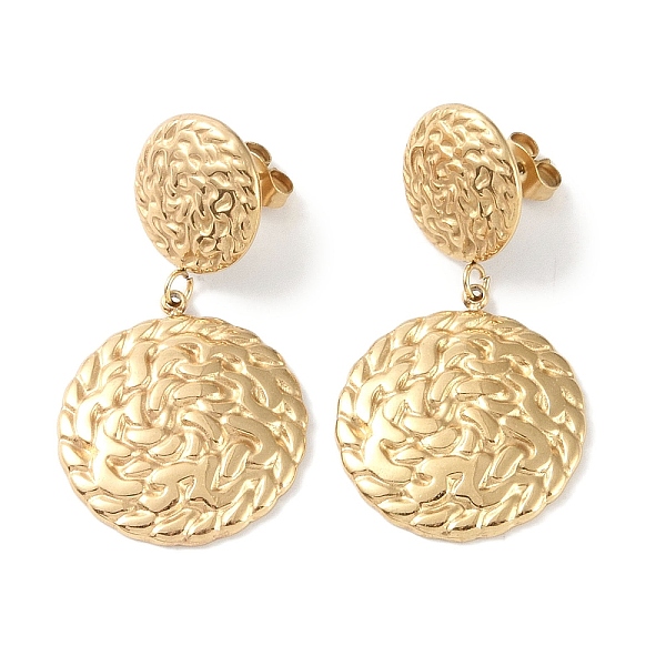 PandaHall Texture Flat Round 304 Stainless Steel Dangle Earrings, Stud Earring for Women, Real 18K Gold Plated, 41x22mm 304 Stainless Steel...
PandaHall Texture Flat Round 304 Stainless Steel Dangle Earrings, Stud Earring for Women, Real 18K Gold Plated, 41x22mm 304 Stainless Steel...