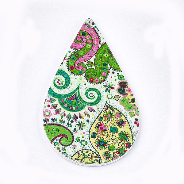 PandaHall Printed Wooden Big Pendants, Dyed, teardrop, Colorful, 59x36x2.5mm, Hole: 1.5mm Wood Teardrop
PandaHall Printed Wooden Big Pendants, Dyed, teardrop, Colorful, 59x36x2.5mm, Hole: 1.5mm Wood Teardrop