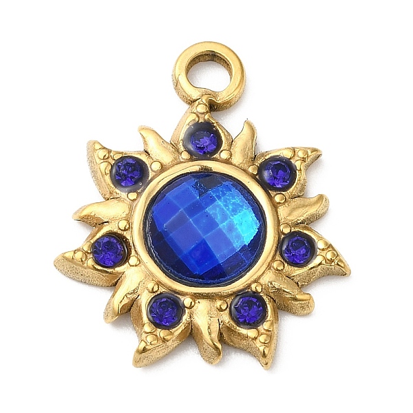 PandaHall Real 18K Gold Plated 304 Stainless Steel Pendants, with Glass, Sun Charms, Blue, 24.5x20.5x5~6mm, Hole: 2.5mm Stainless...
PandaHall Real 18K Gold Plated 304 Stainless Steel Pendants, with Glass, Sun Charms, Blue, 24.5x20.5x5~6mm, Hole: 2.5mm Stainless...