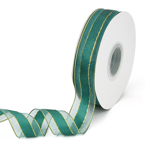PandaHall Solid Color Organza Ribbons, Golden Wired Edge Ribbon, for Party Decoration, Gift Packing, Dark Green, 1"(25mm), about 50yard/roll...
PandaHall Solid Color Organza Ribbons, Golden Wired Edge Ribbon, for Party Decoration, Gift Packing, Dark Green, 1"(25mm), about 50yard/roll...