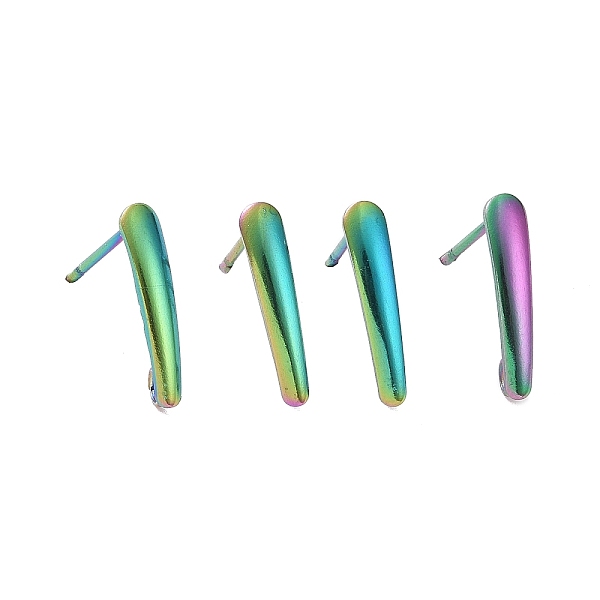 PandaHall Ion Plating(IP) 304 Stainless Steel Stud Earring Findings, Rainbow Color, 15x3x1mm, Hole: 1.8mm, Pin: 0.8mm, 100pcs/bag 304...
PandaHall Ion Plating(IP) 304 Stainless Steel Stud Earring Findings, Rainbow Color, 15x3x1mm, Hole: 1.8mm, Pin: 0.8mm, 100pcs/bag 304...