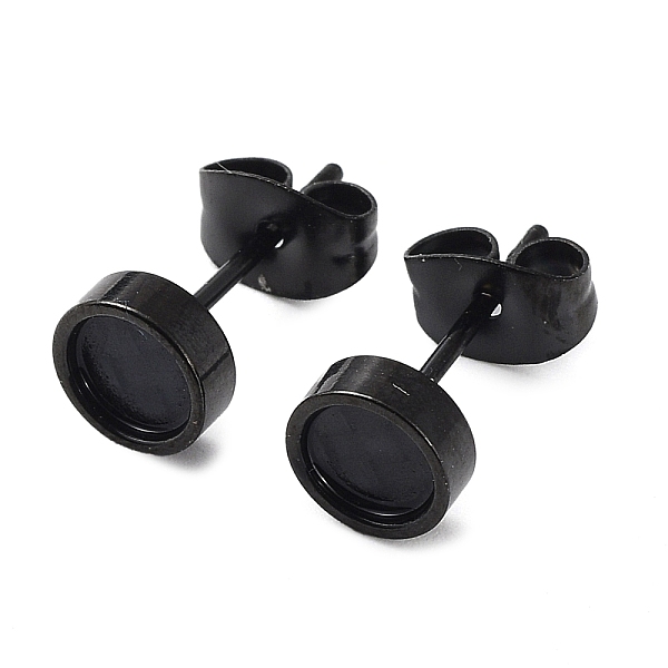 PandaHall 304 Stainless Steel Flat Round Stud Earrings, Black, 6mm, Pin: 0.7mm 304 Stainless Steel Flat Round
PandaHall 304 Stainless Steel Flat Round Stud Earrings, Black, 6mm, Pin: 0.7mm 304 Stainless Steel Flat Round