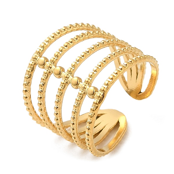 PandaHall 304 Stainless Steel Hollow Multi Lines Open Cuff Rings for Women, Real 18K Gold Plated, US Size 3 1/4(14.2mm) 304 Stainless Steel...
PandaHall 304 Stainless Steel Hollow Multi Lines Open Cuff Rings for Women, Real 18K Gold Plated, US Size 3 1/4(14.2mm) 304 Stainless Steel...