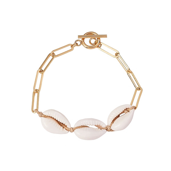 PandaHall Natural Cowrie Shell Link Bracelet with Paperclip Chain for Women, Golden, Bisque, 7-5/8 inch(19.5cm) Shell Orange
PandaHall Natural Cowrie Shell Link Bracelet with Paperclip Chain for Women, Golden, Bisque, 7-5/8 inch(19.5cm) Shell Orange