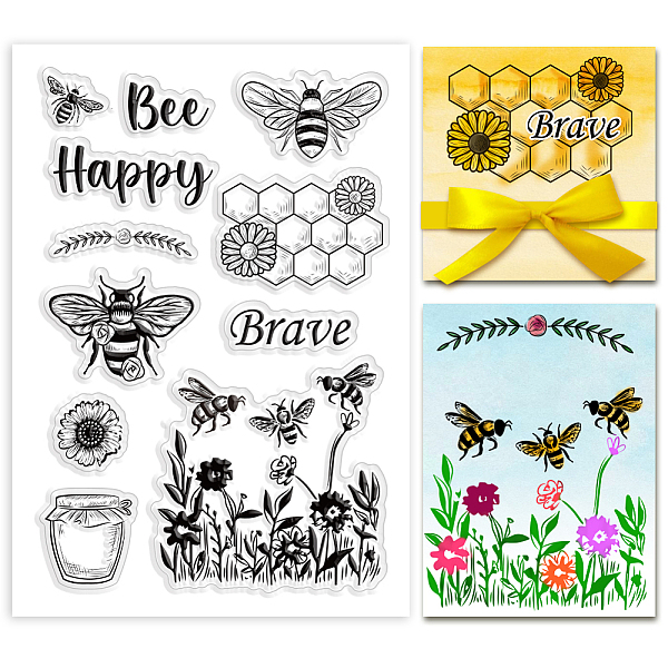 PandaHall PH Bee Happy Clear Stamp Flower Silicone Stamps Honeycomb Rubber Stamps Honey Jar Clear Stamp Transparent Seal Stamps for DIY...
PandaHall PH Bee Happy Clear Stamp Flower Silicone Stamps Honeycomb Rubber Stamps Honey Jar Clear Stamp Transparent Seal Stamps for DIY...