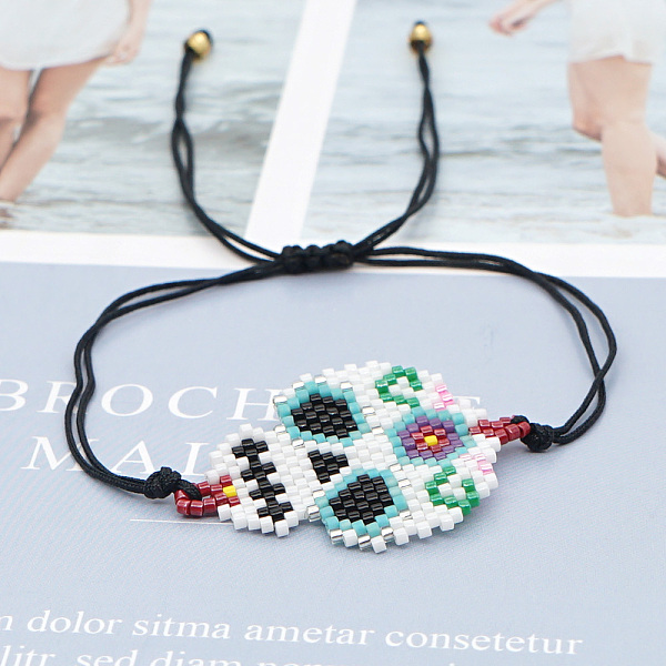 PandaHall Miyuki Seed Braided Bead Bracelet, Skull Friendship Bracelet for Women, Colorful, 11 inch(28cm) Glass
PandaHall Miyuki Seed Braided Bead Bracelet, Skull Friendship Bracelet for Women, Colorful, 11 inch(28cm) Glass