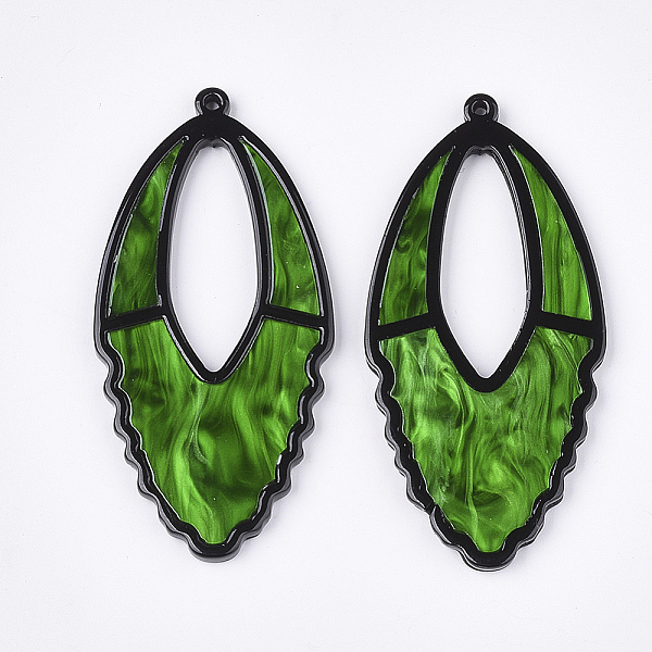 PandaHall Cellulose Acetate(Resin) Big Pendants, Leaf, Green, 69x33.5x3.5mm, Hole: 1.8mm Cellulose Acetate Leaf Green
PandaHall Cellulose Acetate(Resin) Big Pendants, Leaf, Green, 69x33.5x3.5mm, Hole: 1.8mm Cellulose Acetate Leaf Green