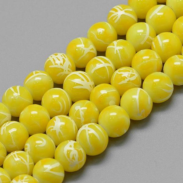 PandaHall Drawbench Glass Beads Strands, Baking Painted, Dyed, Round, Yellow, 6~6.5mm, Hole: 1.5mm, about 135~140pcs/strand, 31.8 inch Glass...
PandaHall Drawbench Glass Beads Strands, Baking Painted, Dyed, Round, Yellow, 6~6.5mm, Hole: 1.5mm, about 135~140pcs/strand, 31.8 inch Glass...