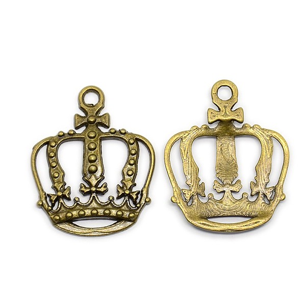 PandaHall Antique Bronze Crown Pendants Tibetan Style Pendant, Lead Free and Cadmium Free, 34x28x4mm, Hole: 3.1mm Alloy Crown
PandaHall Antique Bronze Crown Pendants Tibetan Style Pendant, Lead Free and Cadmium Free, 34x28x4mm, Hole: 3.1mm Alloy Crown
