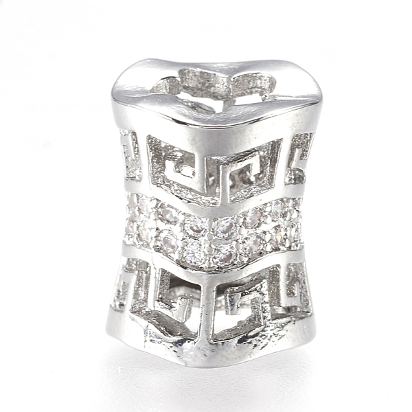 PandaHall Brass Micro Pave Cubic Zirconia Beads, Column, Real Platinum Plated, 12x10mm, Hole: 5.5mm Brass+Cubic Zirconia Column
PandaHall Brass Micro Pave Cubic Zirconia Beads, Column, Real Platinum Plated, 12x10mm, Hole: 5.5mm Brass+Cubic Zirconia Column
