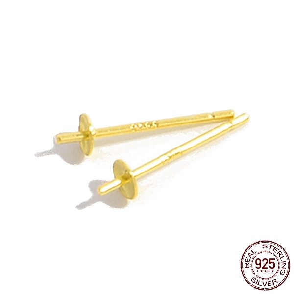 PandaHall 925 Sterling Silver Stud Earring Findings, for Half Drill Beads, with S925 Stamp, Real 18K Gold Plated, 13x3mm, Inner Diameter...
PandaHall 925 Sterling Silver Stud Earring Findings, for Half Drill Beads, with S925 Stamp, Real 18K Gold Plated, 13x3mm, Inner Diameter...