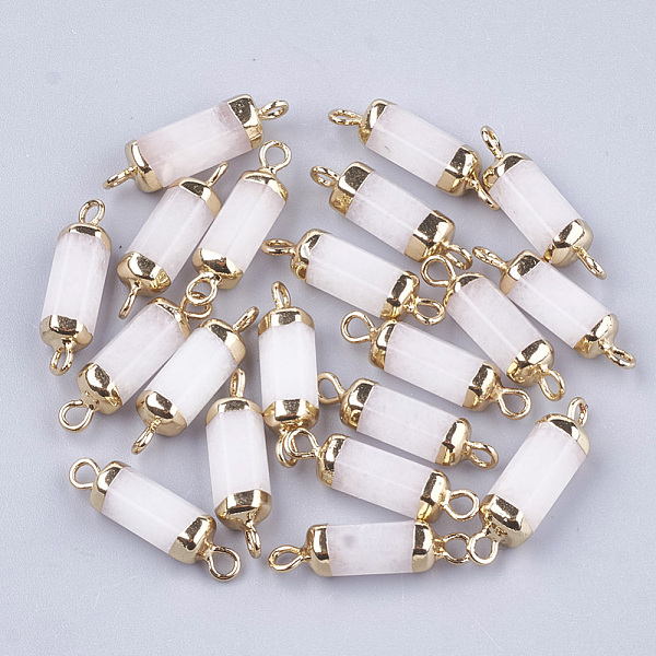 PandaHall Electroplate Natural White Jade Links connectors, with Iron Findings, Column, Golden, 20~21x5~6x5~6mm, Hole: 1.8mm Jade Column
PandaHall Electroplate Natural White Jade Links connectors, with Iron Findings, Column, Golden, 20~21x5~6x5~6mm, Hole: 1.8mm Jade Column