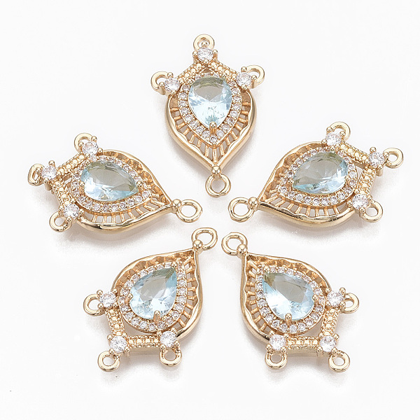 PandaHall Glass Chandelier Component Links, with Brass Micro Pave Cubic Zirconia, Faceted, Horse Eye, Light Gold, Pale Turquoise, 25x16x5mm..., Cyan
PandaHall Glass Chandelier Component Links, with Brass Micro Pave Cubic Zirconia, Faceted, Horse Eye, Light Gold, Pale Turquoise, 25x16x5mm..., Cyan