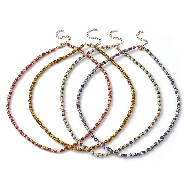 PandaHall Glass Seed Beaded Necklace for Women, Mixed Color, 18.11~18.39 inch(46~46.7cm) Glass Multicolor
PandaHall Glass Seed Beaded Necklace for Women, Mixed Color, 18.11~18.39 inch(46~46.7cm) Glass Multicolor