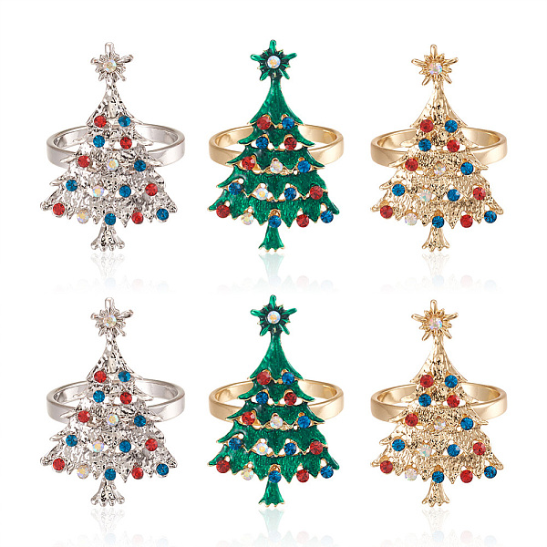 PandaHall Mega Pet 6Pcs 3 Style Christmas Tree Alloy Napkin Rings, with Colorful Rhinestone, Napkin Holder Adornment, Restaurant Daily..., Multicolor
PandaHall Mega Pet 6Pcs 3 Style Christmas Tree Alloy Napkin Rings, with Colorful Rhinestone, Napkin Holder Adornment, Restaurant Daily..., Multicolor