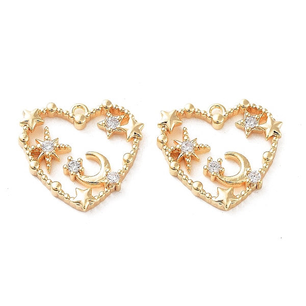 PandaHall Rack Plating Brass Micro Pave Cubic Zirconia Pendants, Heart, Real 18K Gold Plated, 15x15.5x2.5mm, Hole: 1mm Brass+Cubic Zirconia..., Clear
PandaHall Rack Plating Brass Micro Pave Cubic Zirconia Pendants, Heart, Real 18K Gold Plated, 15x15.5x2.5mm, Hole: 1mm Brass+Cubic Zirconia..., Clear