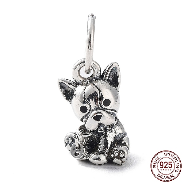 PandaHall 925 Sterling Silver Charms, 3D Dog Charm, French Bulldog Charm, with Jump Ring, Antique Silver, 14x9x8mm, Hole: 6mm Sterling...
PandaHall 925 Sterling Silver Charms, 3D Dog Charm, French Bulldog Charm, with Jump Ring, Antique Silver, 14x9x8mm, Hole: 6mm Sterling...