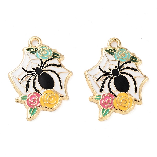 PandaHall Halloween Theme Rack Plating Alloy Enamel Pendants, Golden, with Flower, Spider, 27x20x2mm, Hole: 2mm Alloy+Enamel Spider
PandaHall Halloween Theme Rack Plating Alloy Enamel Pendants, Golden, with Flower, Spider, 27x20x2mm, Hole: 2mm Alloy+Enamel Spider
