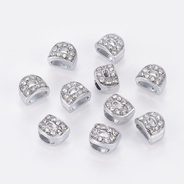 PandaHall Initial Slide Beads, Alloy Rhinestone Beads, Platinum Color, Letter D, about 8mm wide, 10mm long, 6.5mm thick, hole: 3.5x7mm...
PandaHall Initial Slide Beads, Alloy Rhinestone Beads, Platinum Color, Letter D, about 8mm wide, 10mm long, 6.5mm thick, hole: 3.5x7mm...