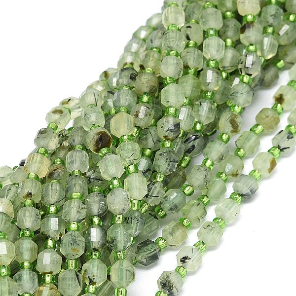 PandaHall Natural Prehnite Beads Strands, with Seed Beads, Faceted, Bicone, Double Terminated Point Prism Beads, 5~7x6mm, Hole: 0.8mm, about...
PandaHall Natural Prehnite Beads Strands, with Seed Beads, Faceted, Bicone, Double Terminated Point Prism Beads, 5~7x6mm, Hole: 0.8mm, about...