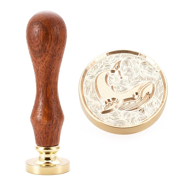 PandaHall Brass Wax Sealing Stamp, with Rosewood Handle for Post Decoration DIY Card Making, Whale Pattern, 89.5x25.5mm Brass Whale
PandaHall Brass Wax Sealing Stamp, with Rosewood Handle for Post Decoration DIY Card Making, Whale Pattern, 89.5x25.5mm Brass Whale