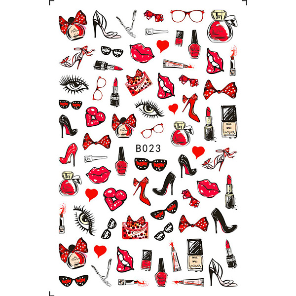 PandaHall Valentine's day Themed Nail Art Stickers Decals, Self Adhesive, for Nail Tips Decorations, Mixed Patterns, 96x64mm Paper Red
PandaHall Valentine's day Themed Nail Art Stickers Decals, Self Adhesive, for Nail Tips Decorations, Mixed Patterns, 96x64mm Paper Red