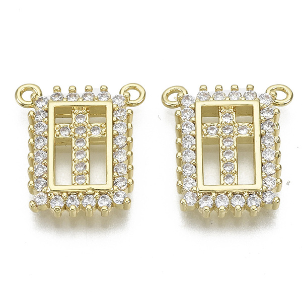 PandaHall Brass Micro Pave Cubic Zirconia Pendants, for Religion, Nickel Free, Rectangle with Cross, Clear, Real 18K Gold Plated...
PandaHall Brass Micro Pave Cubic Zirconia Pendants, for Religion, Nickel Free, Rectangle with Cross, Clear, Real 18K Gold Plated...