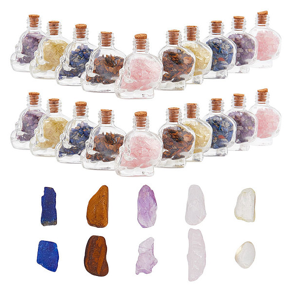 PandaHall arricraft 10 Pcs Gemstones Skulls Bottles, Mixed Gemstones Chips in Skull Glass Bottles Crystal Chips Bottles for for Witchcraft...
PandaHall arricraft 10 Pcs Gemstones Skulls Bottles, Mixed Gemstones Chips in Skull Glass Bottles Crystal Chips Bottles for for Witchcraft...