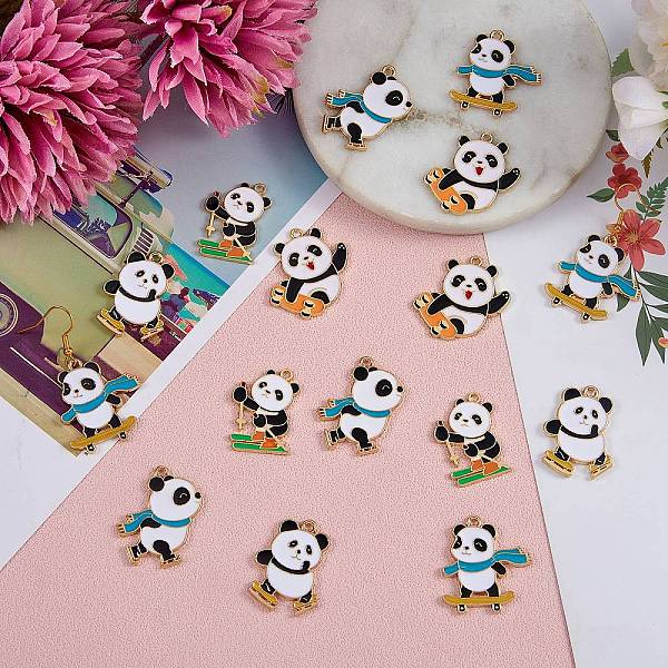 PandaHall 20Pcs 5 Style Zinc Alloy Enamel Pendants, Light Gold, Sport Panda, Mixed Color, 27~31x20~28x2mm, Hole: 1.5mm, 4pcs/style..., Multicolor
PandaHall 20Pcs 5 Style Zinc Alloy Enamel Pendants, Light Gold, Sport Panda, Mixed Color, 27~31x20~28x2mm, Hole: 1.5mm, 4pcs/style..., Multicolor