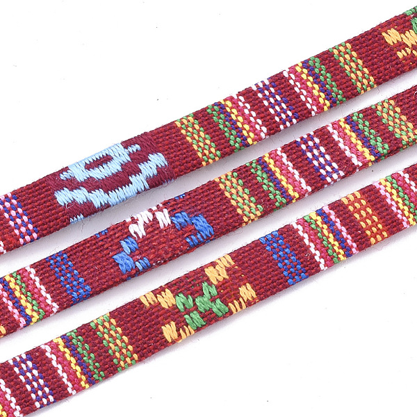 PandaHall Cotton Cords, Ethnic Cord, Flat, Colorful, 9.5~10x1.5~2.5mm, about 5.46 yards(5m)/roll Cloth
PandaHall Cotton Cords, Ethnic Cord, Flat, Colorful, 9.5~10x1.5~2.5mm, about 5.46 yards(5m)/roll Cloth