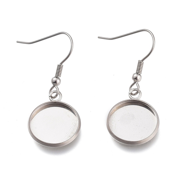PandaHall 304 Stainless Steel Earring Hooks, with Blank Pendant Trays, Flat Round Setting for Cabochon, Stainless Steel Color, 37mm, Tray...
PandaHall 304 Stainless Steel Earring Hooks, with Blank Pendant Trays, Flat Round Setting for Cabochon, Stainless Steel Color, 37mm, Tray...