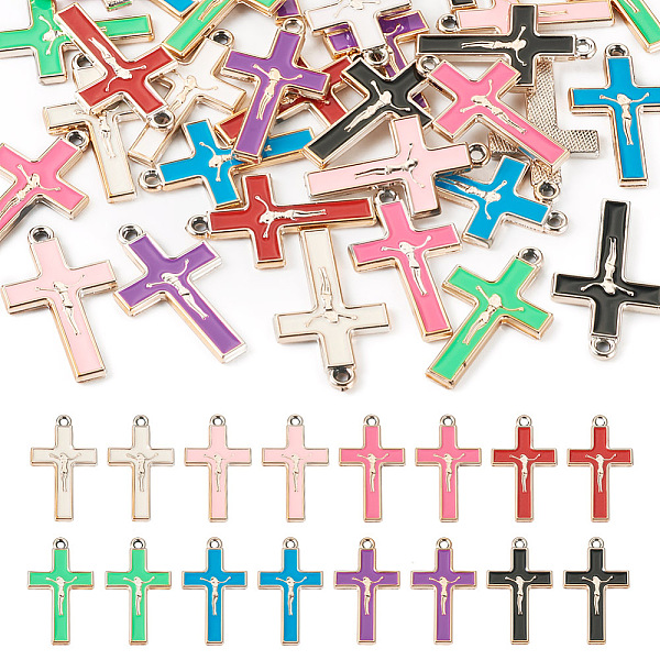 PandaHall 32Pcs 8 Colors CCB Plastic Pendants, with Enamel, Cross with Jesus Charm, Mixed Color, 42.5x25.5x3mm, Hole: 2.5mm, 4pcs/color..., Multicolor
PandaHall 32Pcs 8 Colors CCB Plastic Pendants, with Enamel, Cross with Jesus Charm, Mixed Color, 42.5x25.5x3mm, Hole: 2.5mm, 4pcs/color..., Multicolor
