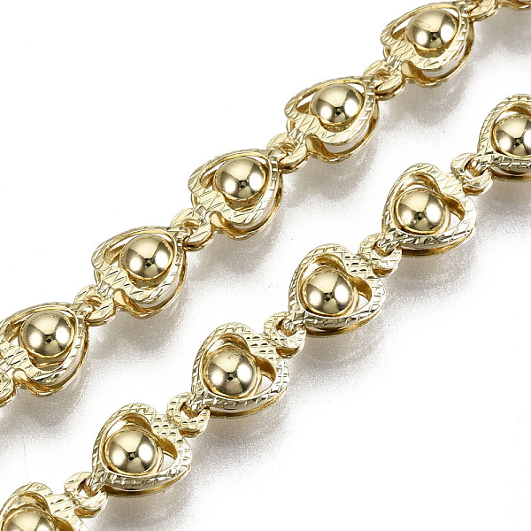 PandaHall Brass Heart Link Chains, Long-Lasting Plated, Textured, Unwelded, Light Gold, 10x6x4mm Brass
PandaHall Brass Heart Link Chains, Long-Lasting Plated, Textured, Unwelded, Light Gold, 10x6x4mm Brass