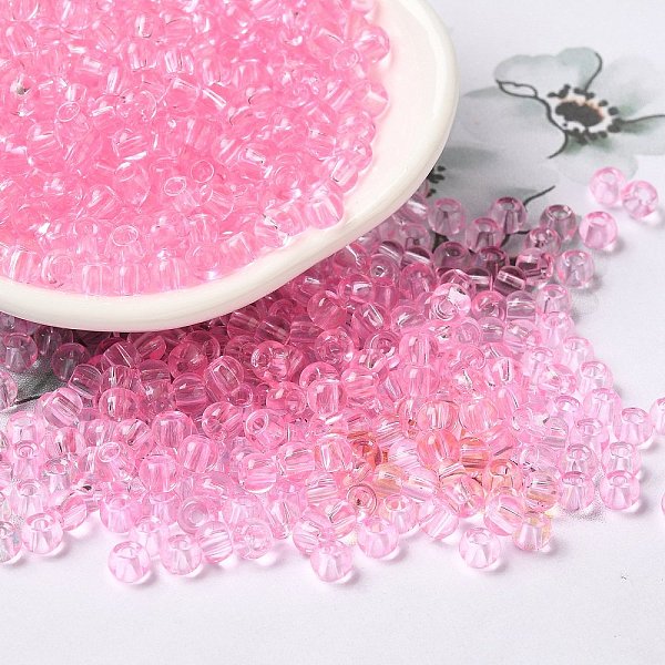 PandaHall Transparent Colours Glass Seed Beads, Rondelle, Pearl Pink, 6/0, 4x3mm, Hole: 1.4mm, about 5700pcs/pound Glass Rondelle
PandaHall Transparent Colours Glass Seed Beads, Rondelle, Pearl Pink, 6/0, 4x3mm, Hole: 1.4mm, about 5700pcs/pound Glass Rondelle