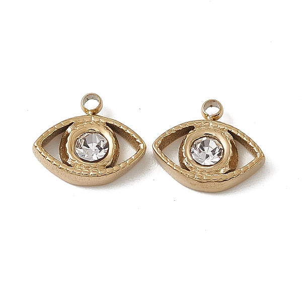 PandaHall Vacuum Plating 201 Stainless Steel Charms, Crystal Rhinestone Eye, Real 18K Gold Plated, 8x9.5x2.5mm, Hole: 1.2mm Stainless..., Clear
PandaHall Vacuum Plating 201 Stainless Steel Charms, Crystal Rhinestone Eye, Real 18K Gold Plated, 8x9.5x2.5mm, Hole: 1.2mm Stainless..., Clear