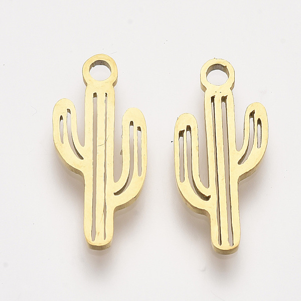 PandaHall 201 Stainless Steel Pendants, Laser Cut Pendants, Cactus, Golden, 17x8x1mm, Hole: 1.2mm 201 Stainless Steel Flower
PandaHall 201 Stainless Steel Pendants, Laser Cut Pendants, Cactus, Golden, 17x8x1mm, Hole: 1.2mm 201 Stainless Steel Flower
