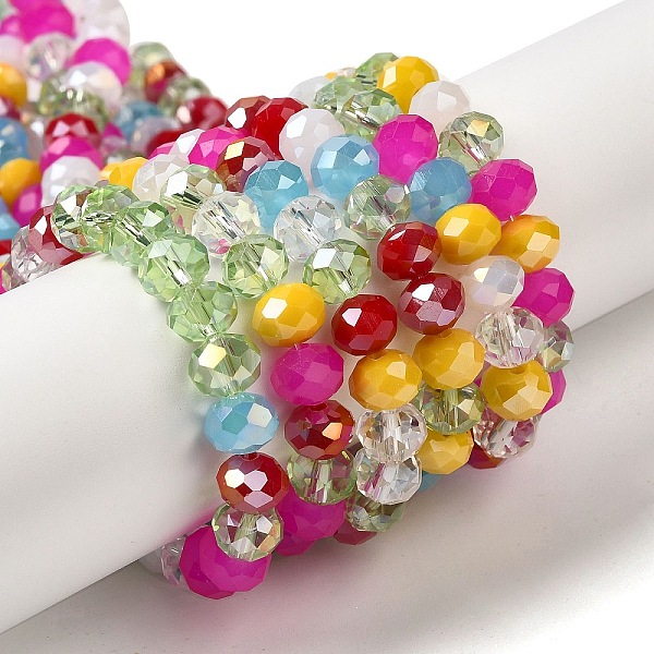 PandaHall Glass Beads Strands, Faceted, Rondelle, Mixed Color, 8x6mm, Hole: 1mm, about 65~68pcs/strand, 15.7~16.1 inch(40~41cm) Glass..., Multicolor
PandaHall Glass Beads Strands, Faceted, Rondelle, Mixed Color, 8x6mm, Hole: 1mm, about 65~68pcs/strand, 15.7~16.1 inch(40~41cm) Glass..., Multicolor
