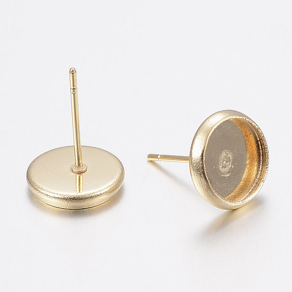PandaHall 304 Stainless Steel Stud Earring Settings, Flat Round, Real 18k Gold Plated, Tray: 14mm, 16x2mm, Pin: 0.8mm 304 Stainless Steel...
PandaHall 304 Stainless Steel Stud Earring Settings, Flat Round, Real 18k Gold Plated, Tray: 14mm, 16x2mm, Pin: 0.8mm 304 Stainless Steel...