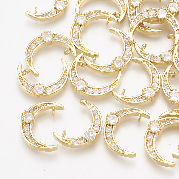 PandaHall Brass Cubic Zirconia Charms, Moon, Clear, Real 18K Gold Plated, 15x11.5x3mm, Hole: 1mm Brass+Cubic Zirconia Moon Clear
PandaHall Brass Cubic Zirconia Charms, Moon, Clear, Real 18K Gold Plated, 15x11.5x3mm, Hole: 1mm Brass+Cubic Zirconia Moon Clear