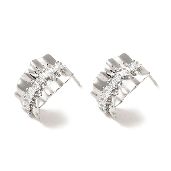 PandaHall Brass Micro Pave Cubic Zirconia Studs Earrings Findings, Platinum, 16x12mm, Hole: 1.2mm, Pin: 11x0.7mm Brass+Cubic Zirconia..., Clear
PandaHall Brass Micro Pave Cubic Zirconia Studs Earrings Findings, Platinum, 16x12mm, Hole: 1.2mm, Pin: 11x0.7mm Brass+Cubic Zirconia..., Clear