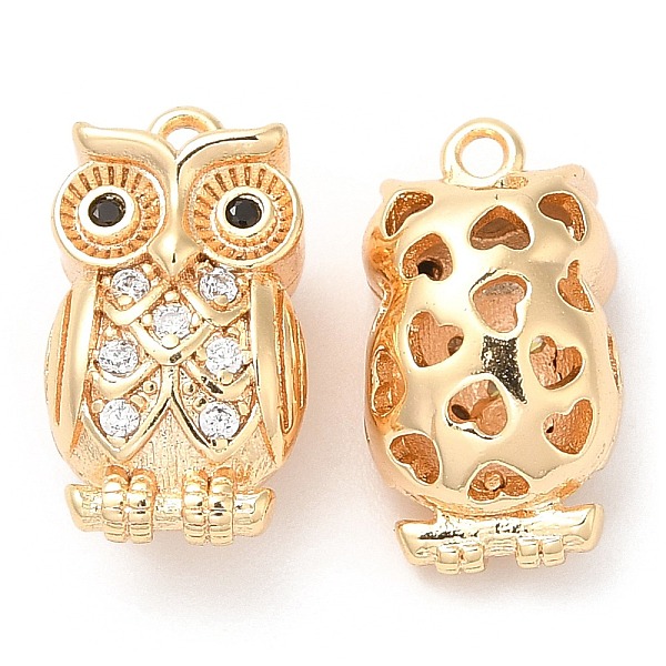 PandaHall Brass with Cubic Zirconia Pendants, Owl, Real 18K Gold Plated, 15x8.5x7.5mm, Hole: 1.2&1.8mm Brass+Cubic Zirconia Owl Clear
PandaHall Brass with Cubic Zirconia Pendants, Owl, Real 18K Gold Plated, 15x8.5x7.5mm, Hole: 1.2&1.8mm Brass+Cubic Zirconia Owl Clear
