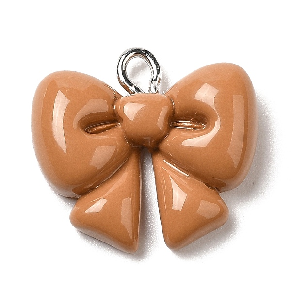 PandaHall Opaque Resin Pendants, with Platinum Plated Iron Loops, Bowknot, 19.5x20.5x6.5mm, Hole: 2.5mm Iron+Resin Bowknot Brown
PandaHall Opaque Resin Pendants, with Platinum Plated Iron Loops, Bowknot, 19.5x20.5x6.5mm, Hole: 2.5mm Iron+Resin Bowknot Brown