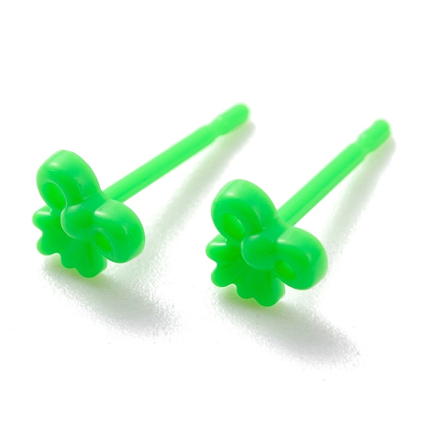 PandaHall Eco-Friendly Plastic Stud Earrings, Bowknot, Lime Green, 4.5x5x2mm, Pin: 0.8mm Plastic Bowknot
PandaHall Eco-Friendly Plastic Stud Earrings, Bowknot, Lime Green, 4.5x5x2mm, Pin: 0.8mm Plastic Bowknot