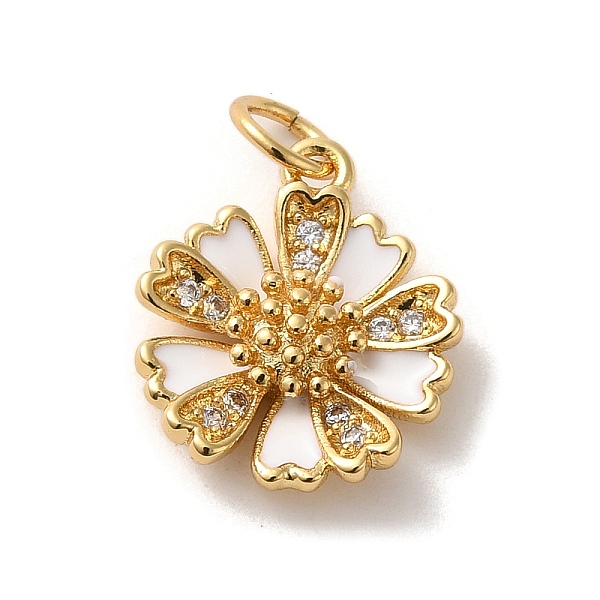 PandaHall Brass Micro Pave Cubic Zirconia Pendants, with Enamel, Jump Rings, Flower, Golden, 14x12.5x3.5mm, Hole: 3.6mm Brass+Cubic..., Clear
PandaHall Brass Micro Pave Cubic Zirconia Pendants, with Enamel, Jump Rings, Flower, Golden, 14x12.5x3.5mm, Hole: 3.6mm Brass+Cubic..., Clear
