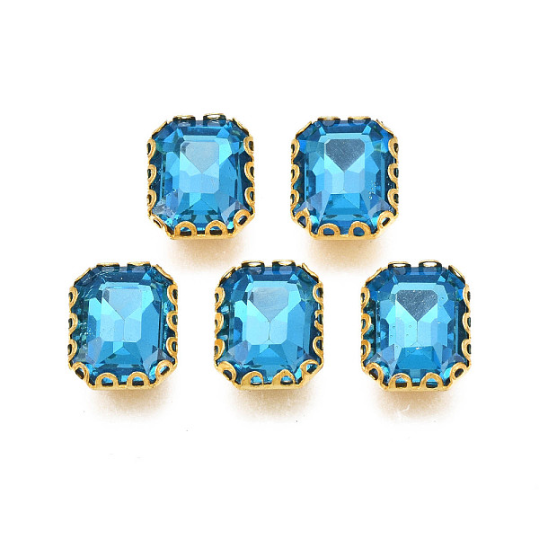 PandaHall Sew on Rhinestone, Transparent Glass Rhinestones, with Iron Prong Settings, Faceted, Rectangle, Dodger Blue, 11x9x4.5mm, Hole...
PandaHall Sew on Rhinestone, Transparent Glass Rhinestones, with Iron Prong Settings, Faceted, Rectangle, Dodger Blue, 11x9x4.5mm, Hole...