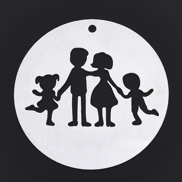 PandaHall Aluminium Big Pendants, Laser Cut Big Pendants, Flat Round with Family, Silver Color Plated, 78x1mm, Hole: 4mm Aluminum Flat Round
PandaHall Aluminium Big Pendants, Laser Cut Big Pendants, Flat Round with Family, Silver Color Plated, 78x1mm, Hole: 4mm Aluminum Flat Round